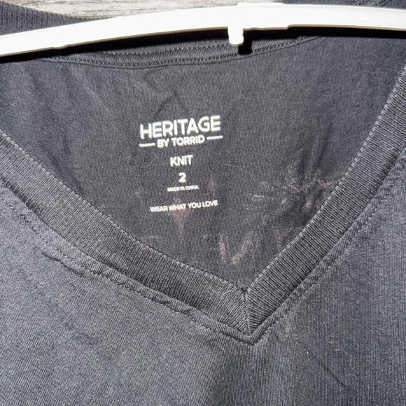 TORRID PLUS SIZE V-NECK T SHIRT - Picture 5 of 7